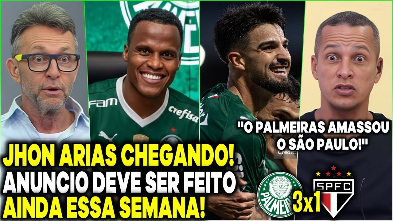 JHON ARIAS À CAMINHO! OS DONOS DA BOLA PALMEIRAS, COMENTARISTAS SE RENDEM AO VERDÃO APÓS CHOQUE-REI!