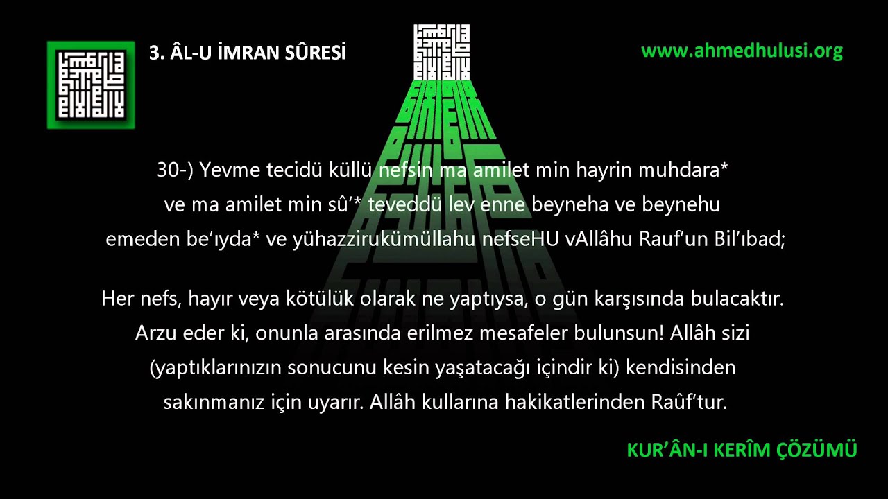 3 Âl-u İmran Suresi: 1.Kısım KUR'ÂN-I KERÎM ÇÖZÜMÜ, Abdussamed Sesinden