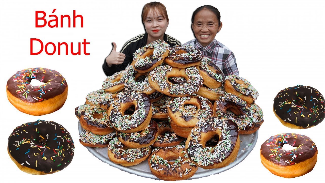 Bà Tân Vlog - Làm Mâm Bánh DONUT Socola Siêu To Khổng Lồ | cake donut
