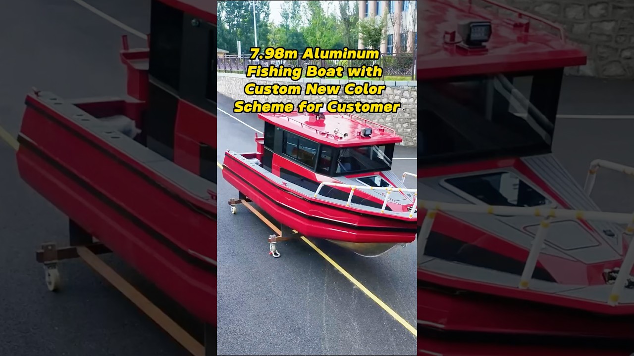 New color scheme for the 7.98m aluminum alloy fishing boat.#fishingboat #fishing #fishing