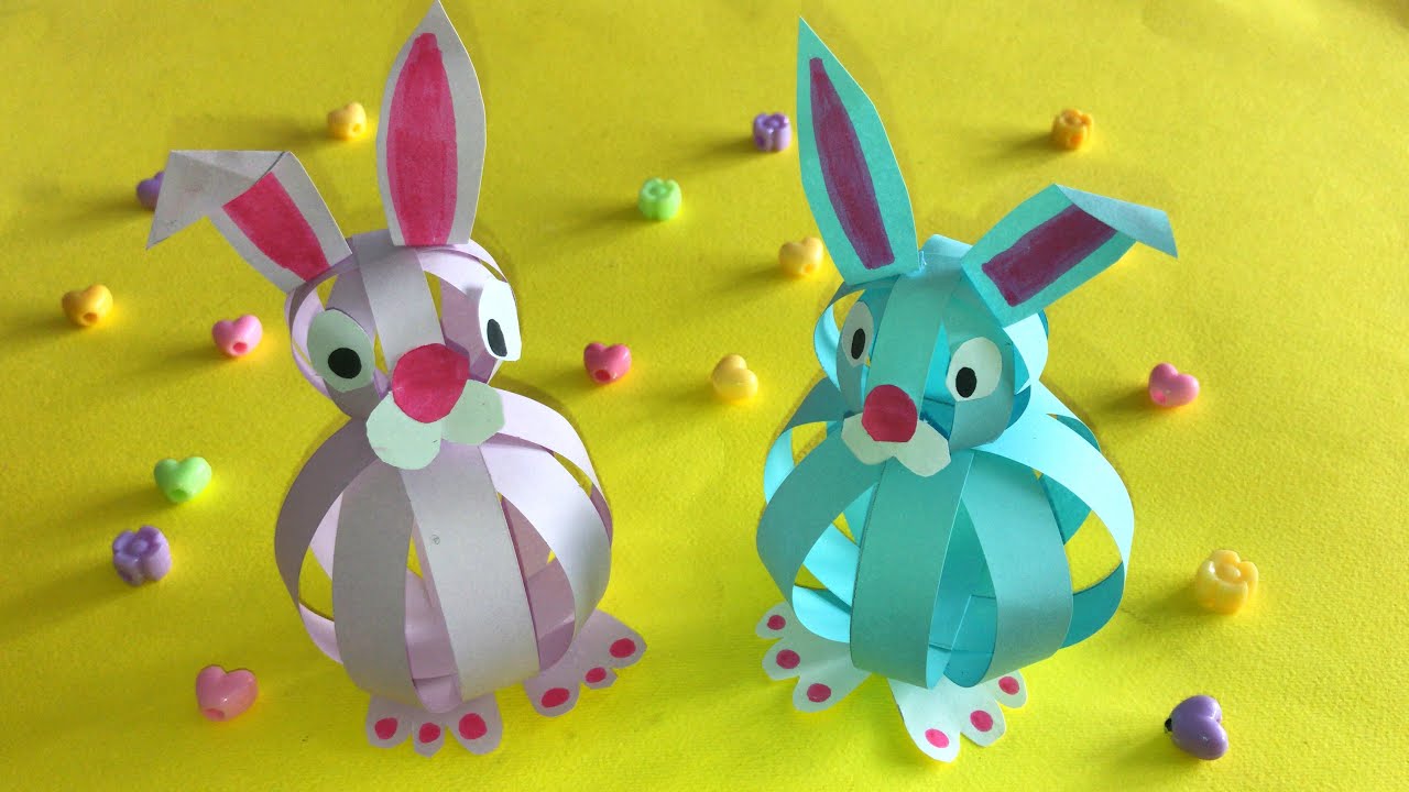 EASY EASTER PAPER BUNNY  -  CONIGLIETTO DI PASQUA CON CARTA FACILE 🐰