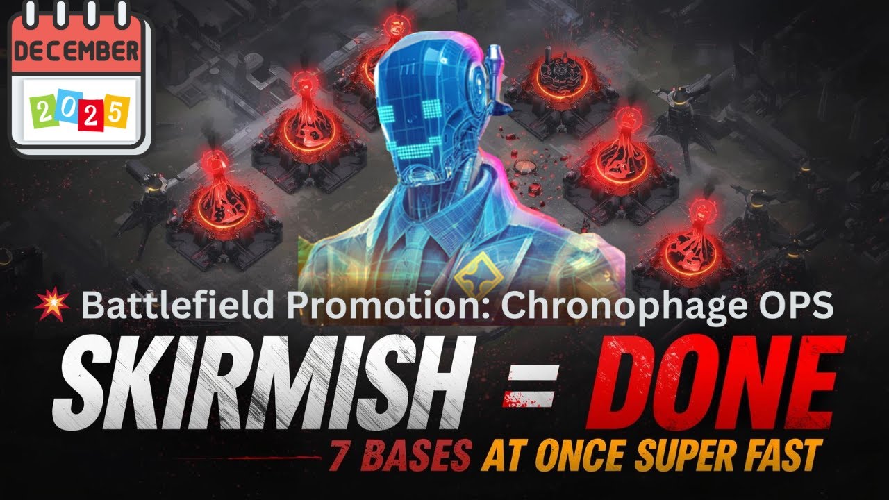 Событие «Стычка» в War Commander ⚡ Завершите ОЧЕНЬ БЫСТРО! | 💥 Зачистите 7 баз за раз | Декабрь 2025