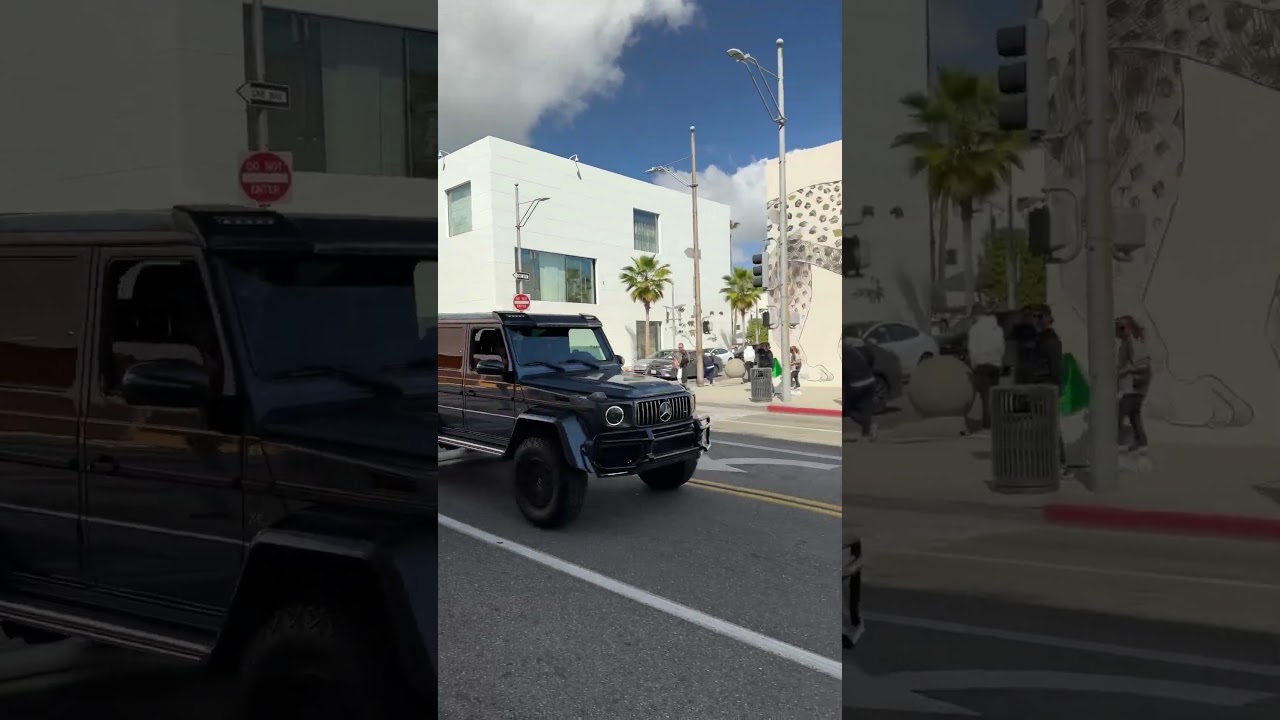 Mercedes Maybach and Mercedes G wagon 6 x 6 replica on Rodeo Drive ￼