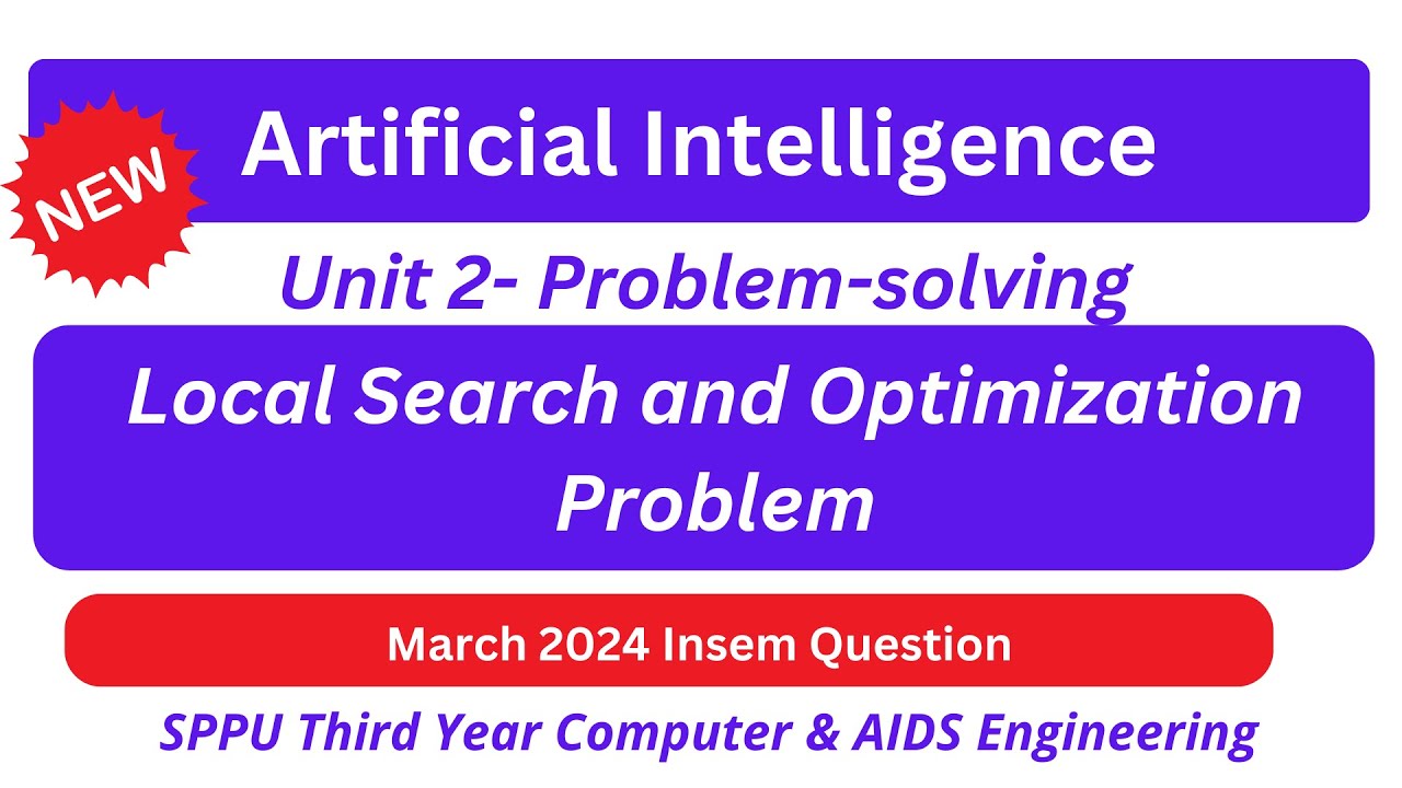 sppu ai unit 2 |  Local Search and Optimization Problem | ai unit 2