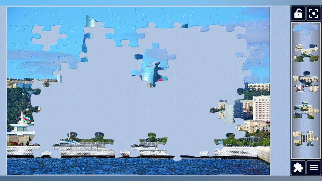 Flame Towers of Baku🏙🌊//jigsaw puzzles craft🧩//Amazing puzzles Art🧩//puzzles Collection🧩🧩//