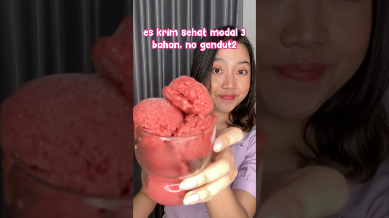 Es krim sehat modal 3 bahan, no gendut2 
