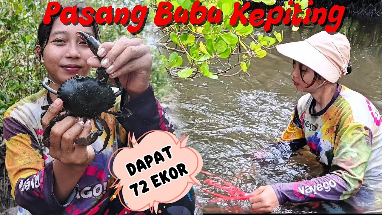 PASANG BUBU KEPITING 🦀 TAK DI SANGKA DAPAT BANYAK😱!!! LANJUT MASAK DI PINGGIR PANTAI 🤤