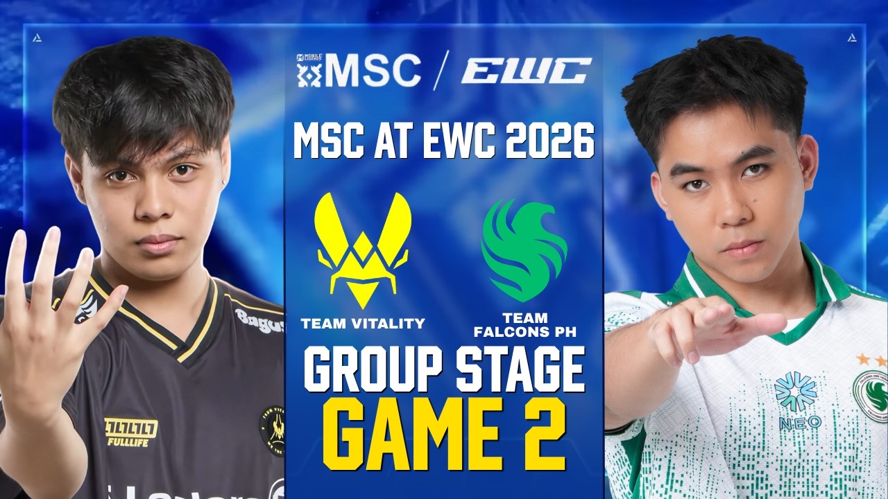 [GAME 2] TEAM VITALITY vs TEAM FALCONS PH MSC AT EWC 2026 GROUP STAGE | VIT vs FLCN