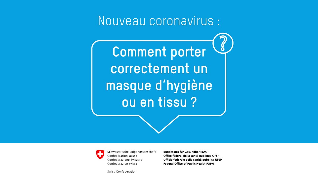 Comment porter correctement un masque