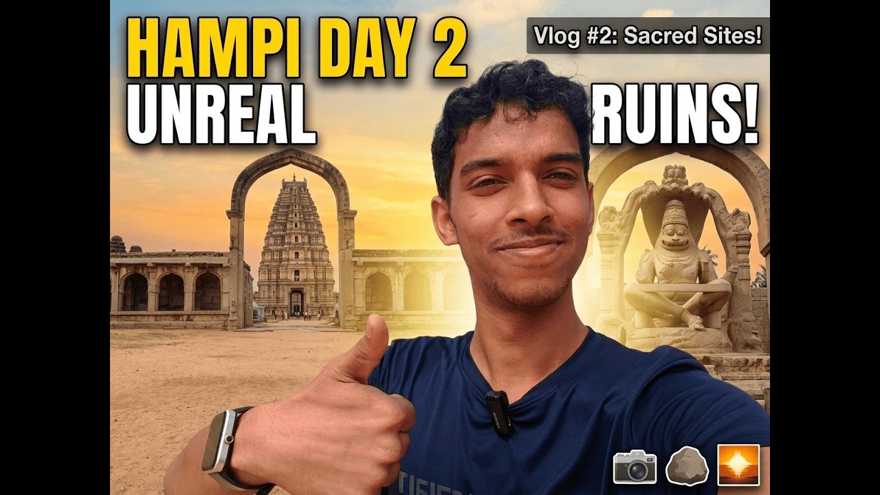 Hampi Day 2: Krishna Bazaar & The Kindest People! 🥥✨|vlog 2