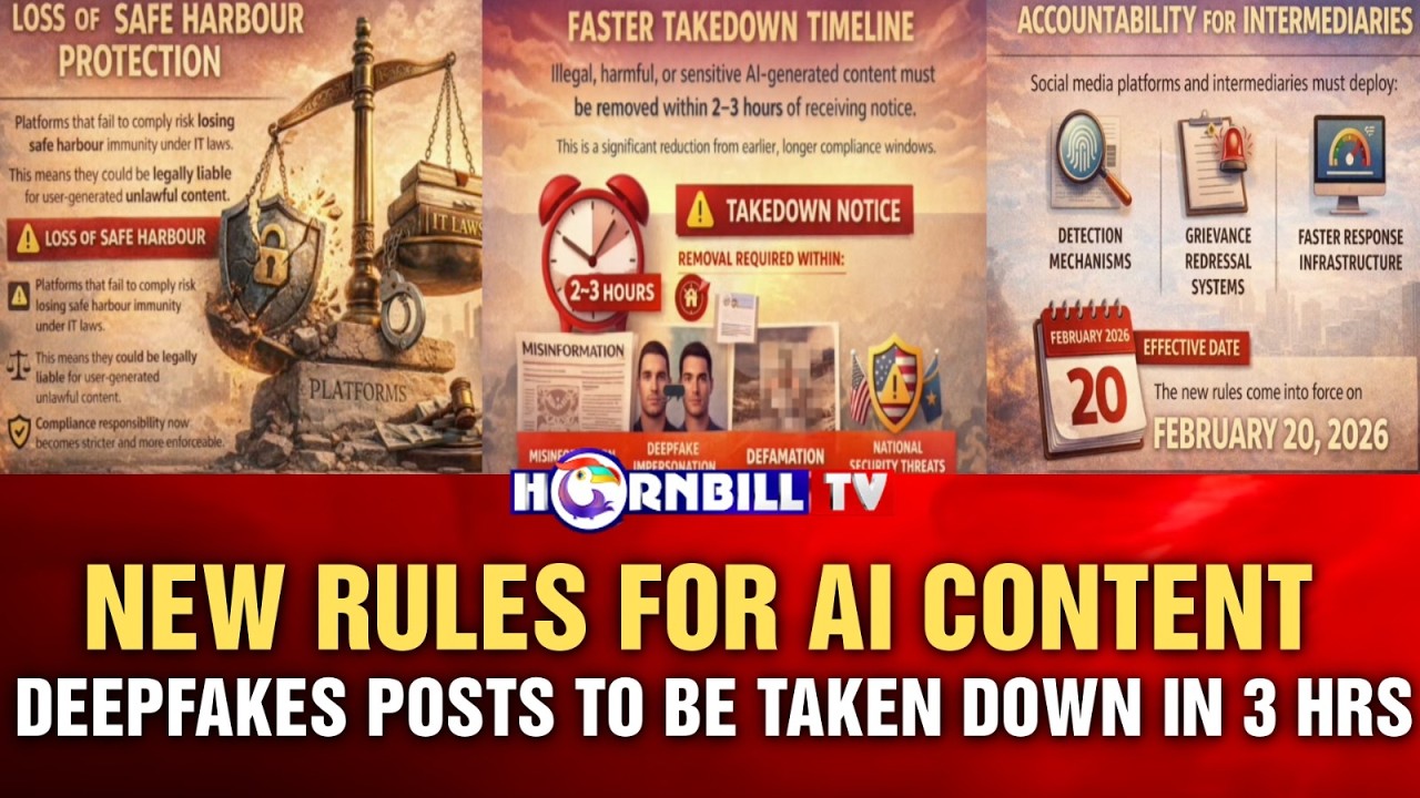 NEW RULES FOR AI CONTENT: DEEPFAKES POSTS TO BE TAKEN DOWN IN 3 HRS