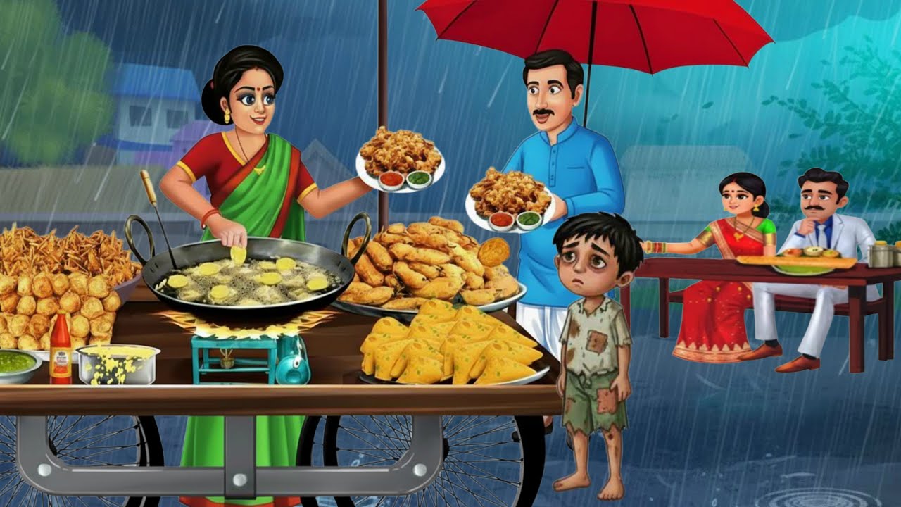 बारिश में गरीब पकौड़े वाली। Hindi Kahani | Moral Stories | Bedtime Stories | Hindi Kahaniya