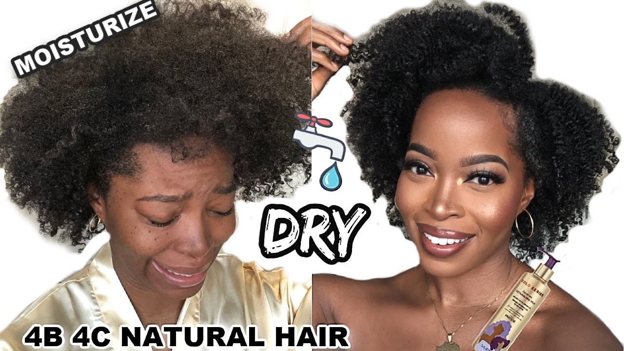 😱Moisturize DRY 4b 4C NATURAL HAIR  +🚿Wash Day Routine🔥ft Gold Series