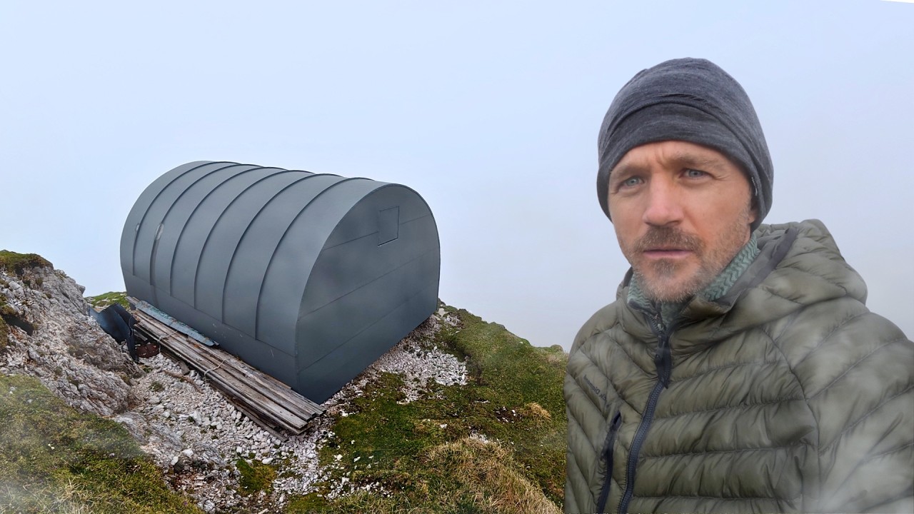 Overnight in a Survival Shelter - Trapped in the Fog