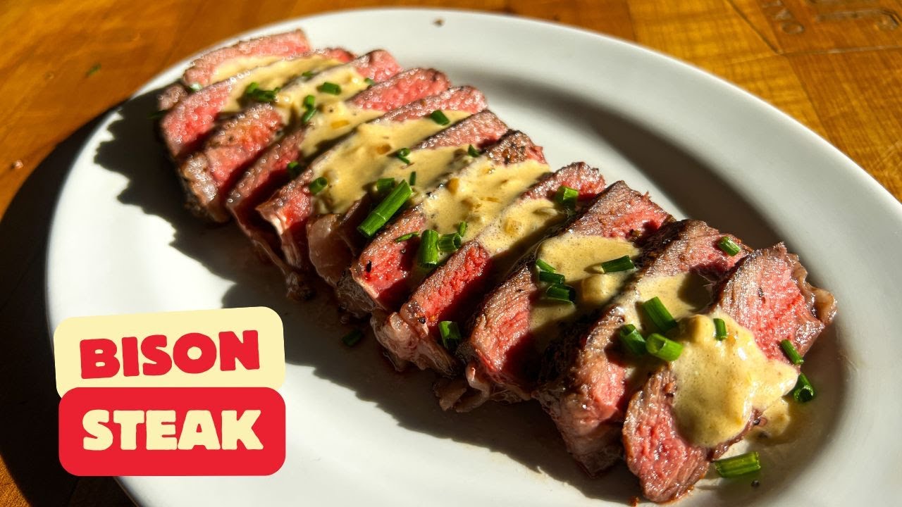 Perfectly Seared Bison Steak: Juicy, Tender, and Full of Flavor!