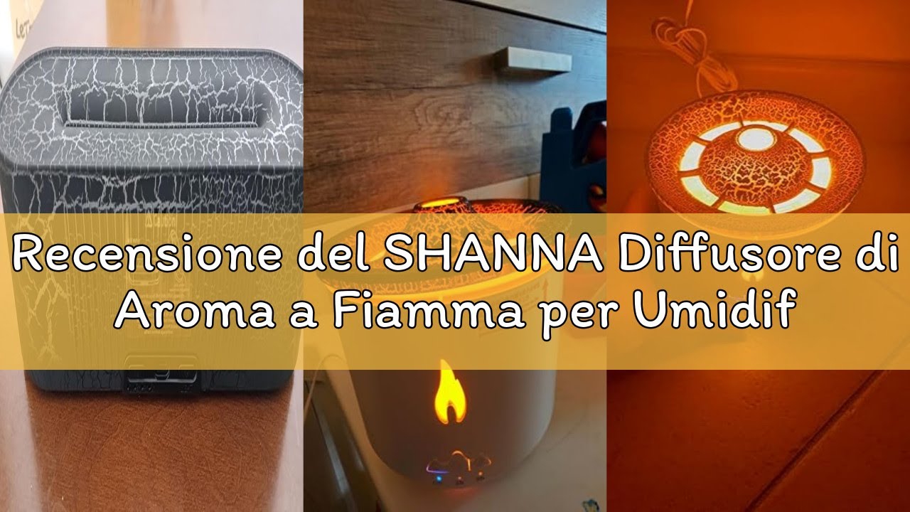 Recensione del SHANNA Diffusore di Aroma a Fiamma per Umidificatore Vulcano: Umidificatore per Aroma