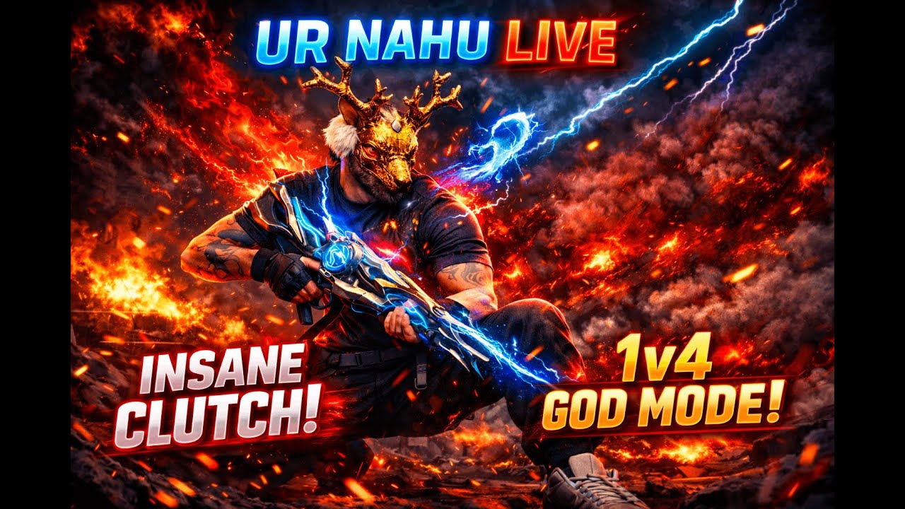 [ LIVE ON ] 🔴Free Fire LIVE || Gold to GrandMaster RANK PUSH In Battle Royale !!❤
