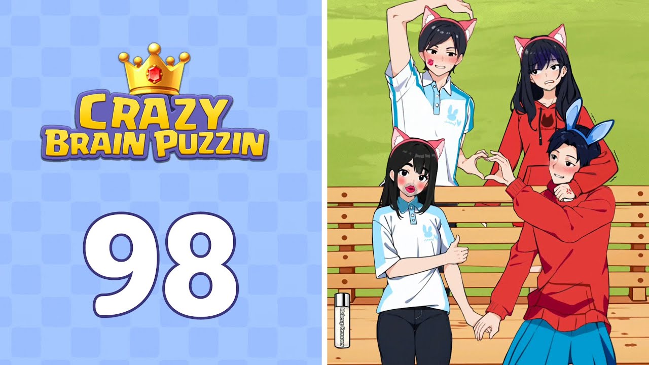Crazy Brain Puzzle Level 98 Couple Photo | Complete Walkthrough & Solutions! 🎯