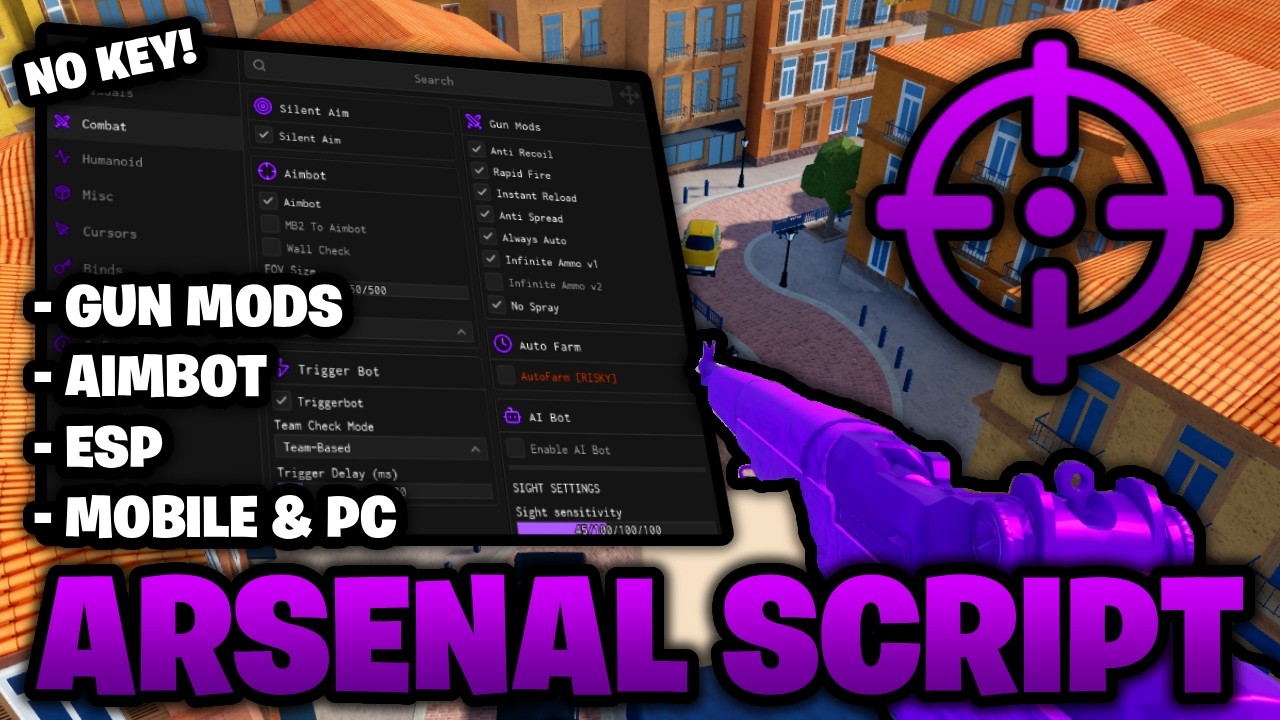Arsenal Script *БЕЗ КЛЮЧА* 🔑 &ndash; Аимбот, ESP, модификации оружия и многое другое! (Мобильные и ПК-в...