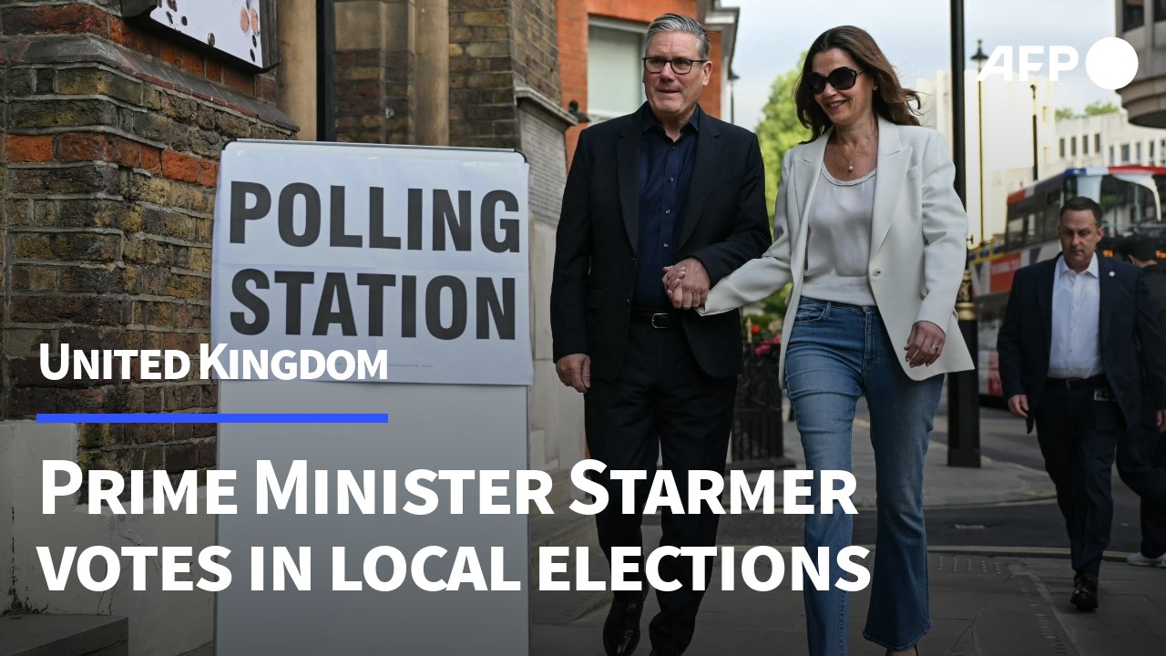 British PM Starmer arrives at polling station as local elections kick off | AFP
