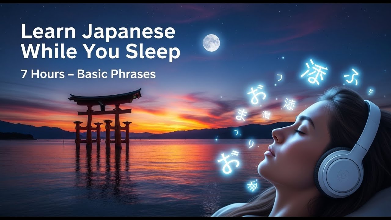 Learn Japanese While Sleeping – 7 Hours | All Basic Phrases