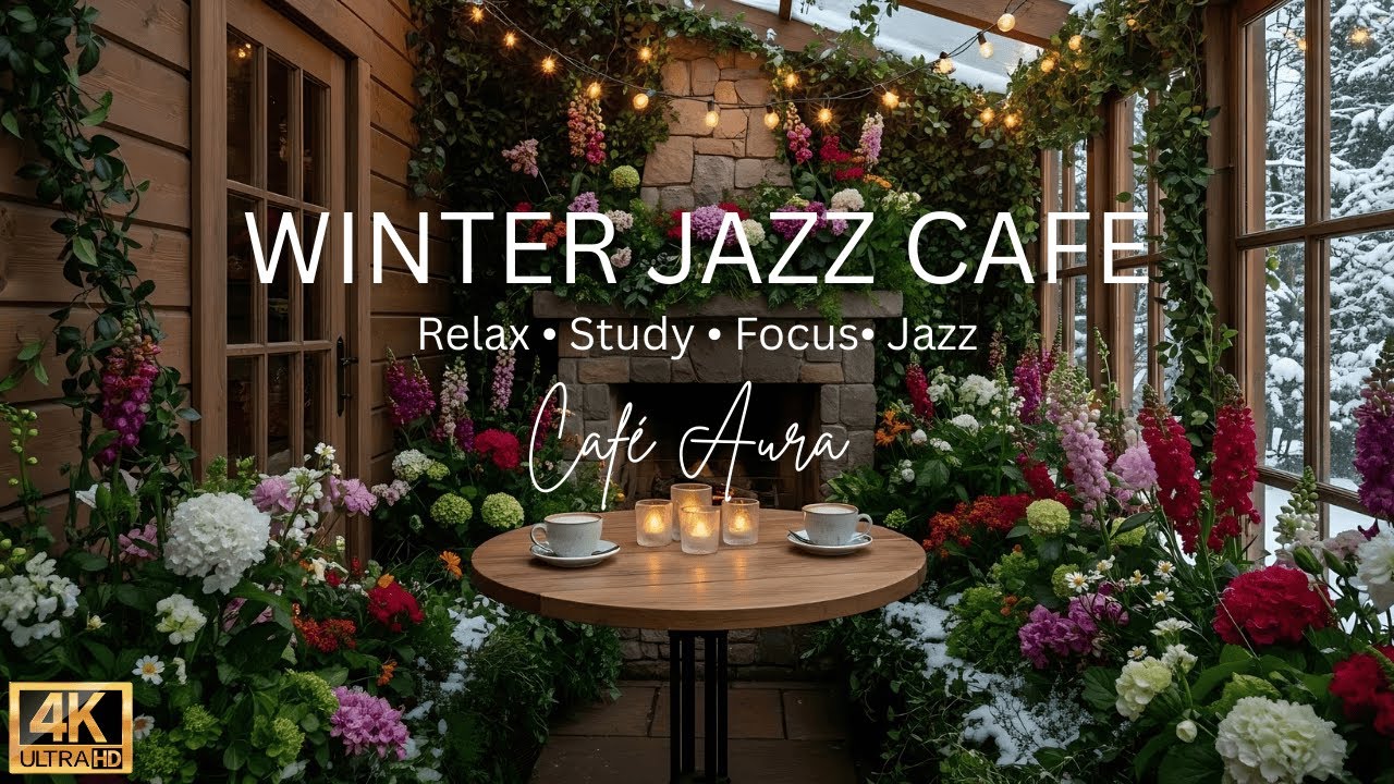 Cozy Winter Café Ambience ☕ Smooth Jazz for Reading, Study & Focus | Relaxing Coffee Shop Vibes