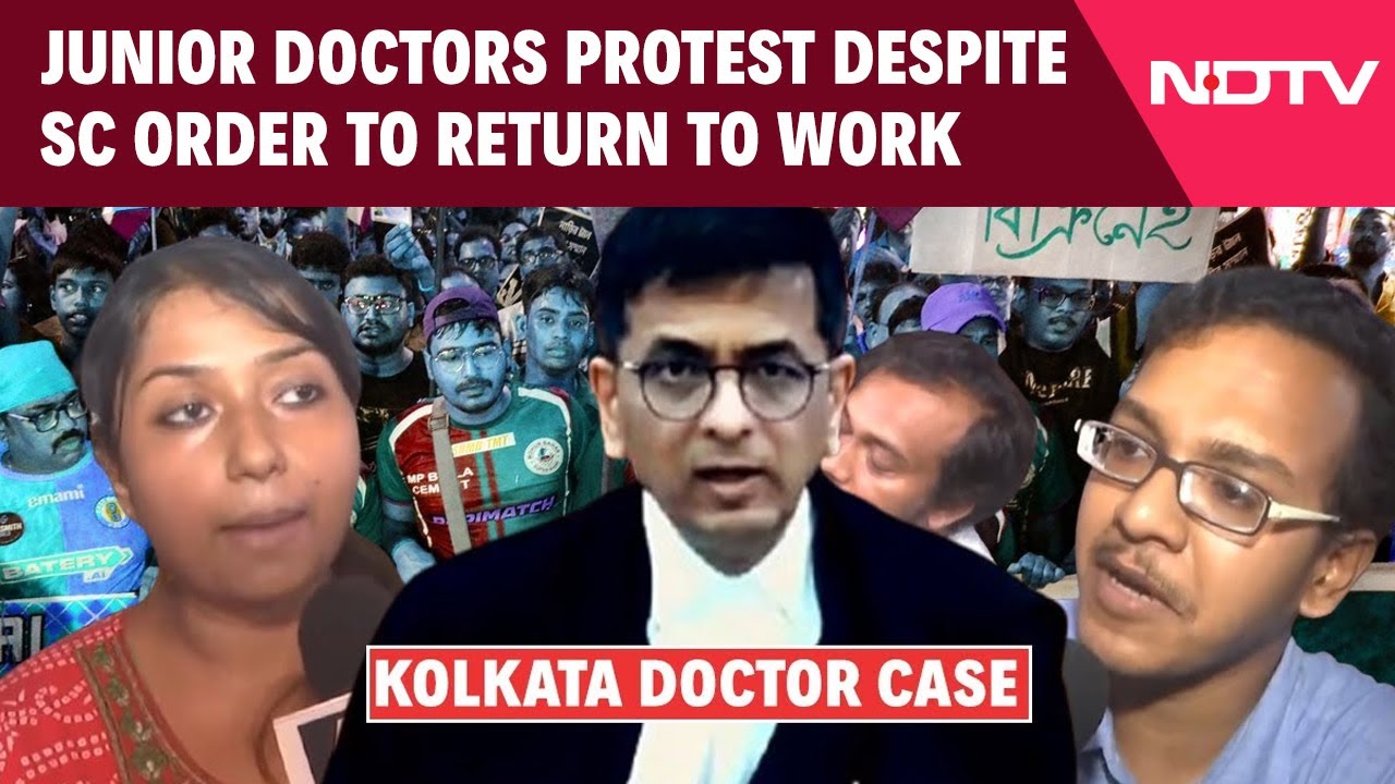 Kolkata Doctor Case | Junior Doctors Continue To Protest After SC Orders To Get Back To Work
