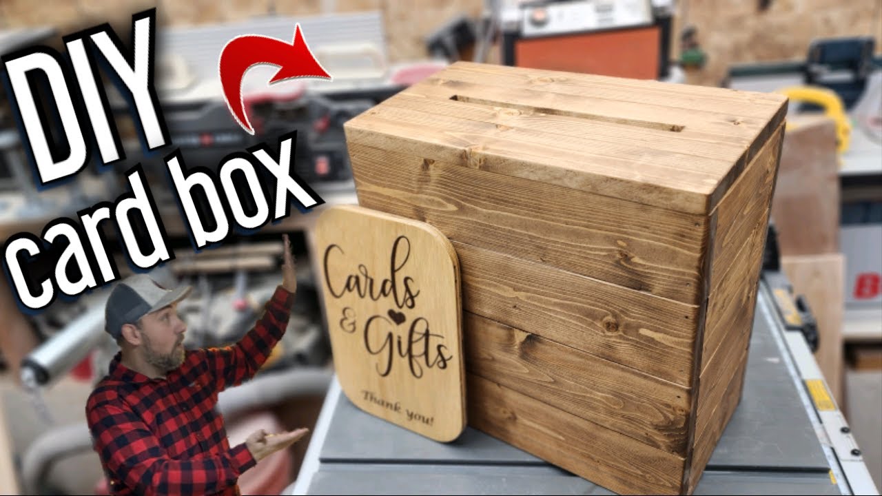 DIY wooden wedding card box
