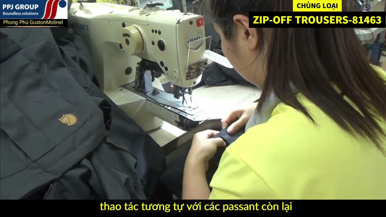 MH81463 Kéo dk, đóng 2 bọ baget + 1 bọ đũng +gấp đầu đóng 8 bọ passant đầu trên + 7 bọ dk ống | PPGM
