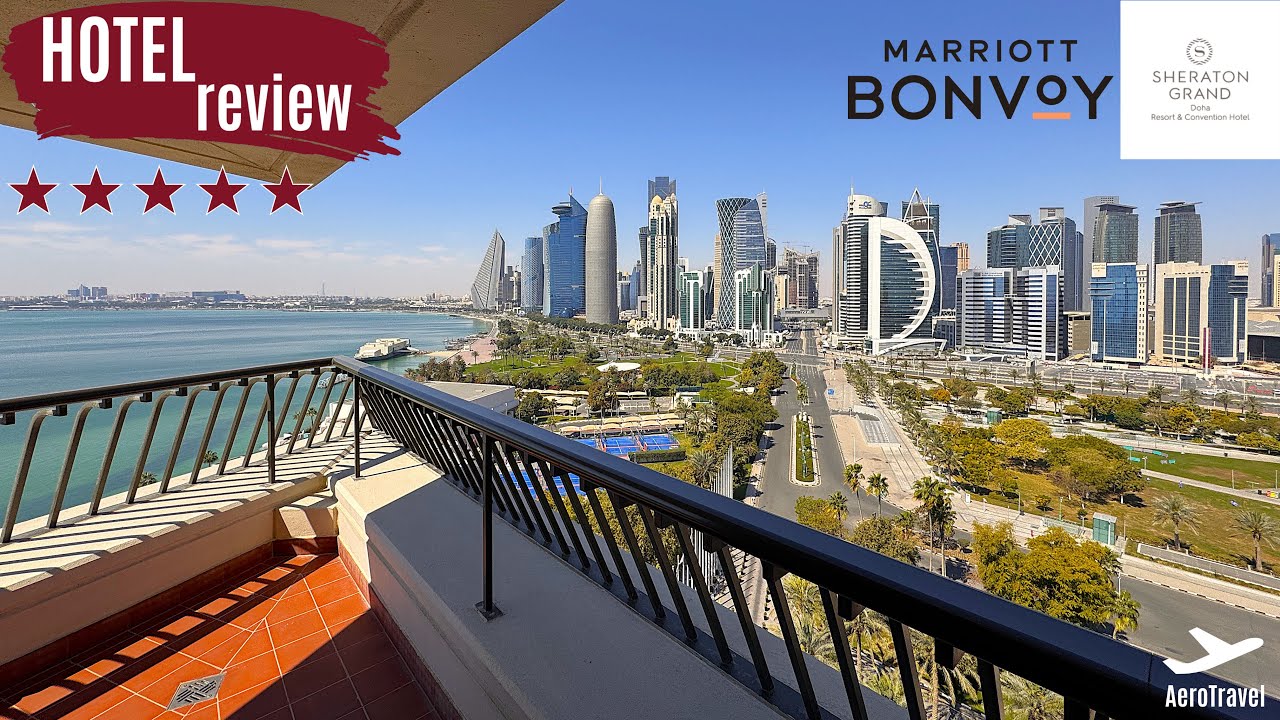 SHERATON GRAND DOHA RESORT & SPA | JUNIOR SUITE | HOTEL REVIEW | MARRIOTT PLATINUM UPGRADE | 4K UHD