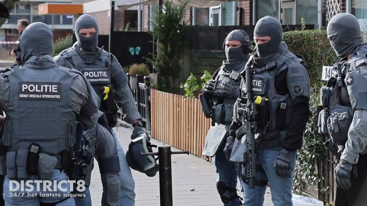 Arrestatieteam houdt man aan na schietpartij op klaarlichte dag Poptahof Noord Delft