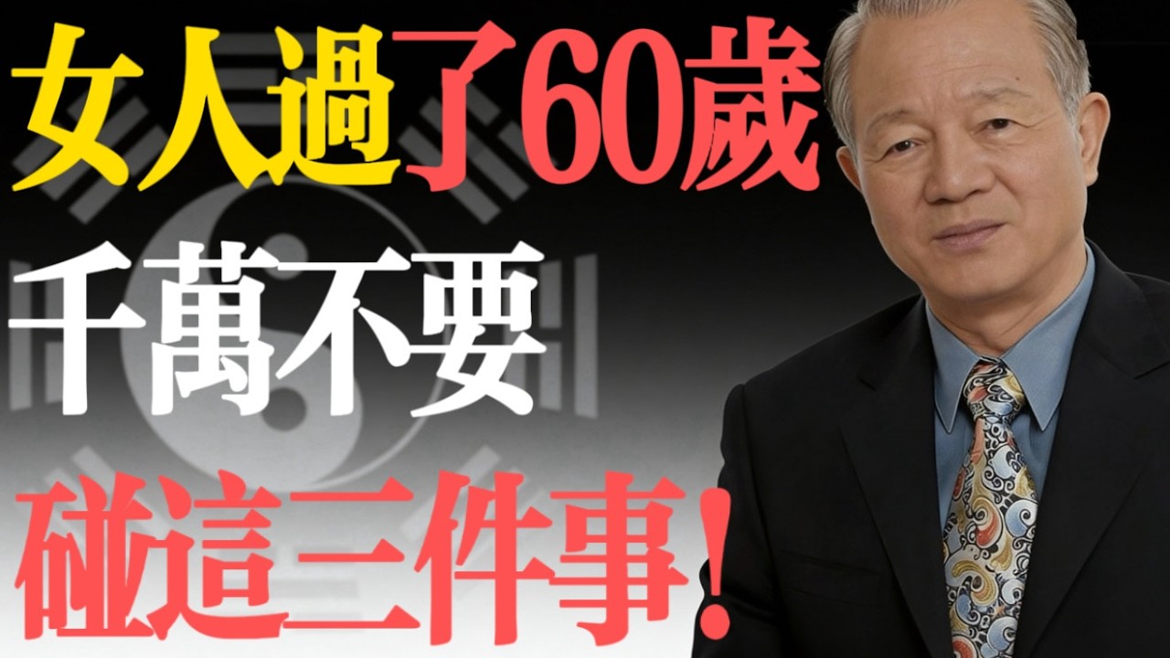 曾仕強：女人過了60歲，這三件事千萬別碰！碰了晚年沒好果子吃！#易經 #曾仕強 #老年生活 #女性智慧 #晚年福報 #家庭關系 #因果 #風水 #人生哲理 #國學