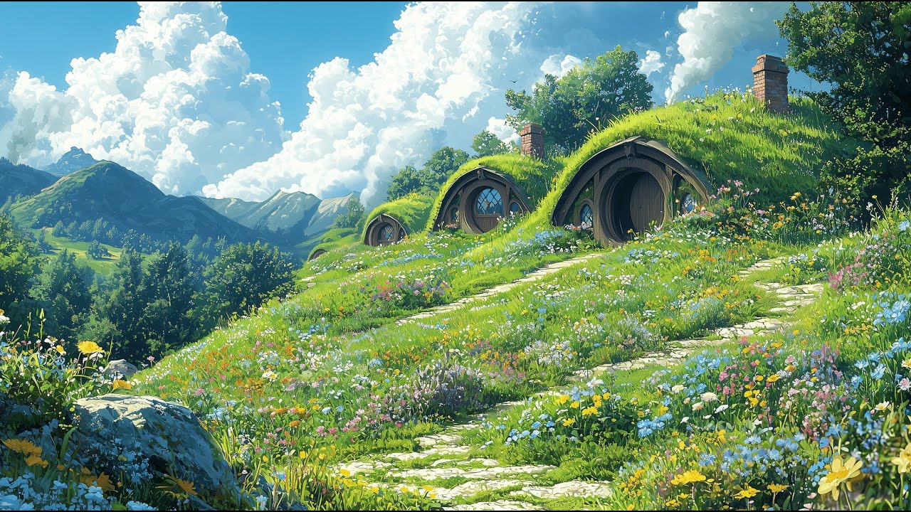 Over the Green Hills 🌿 Soft Medieval Fantasy Music & Ambience