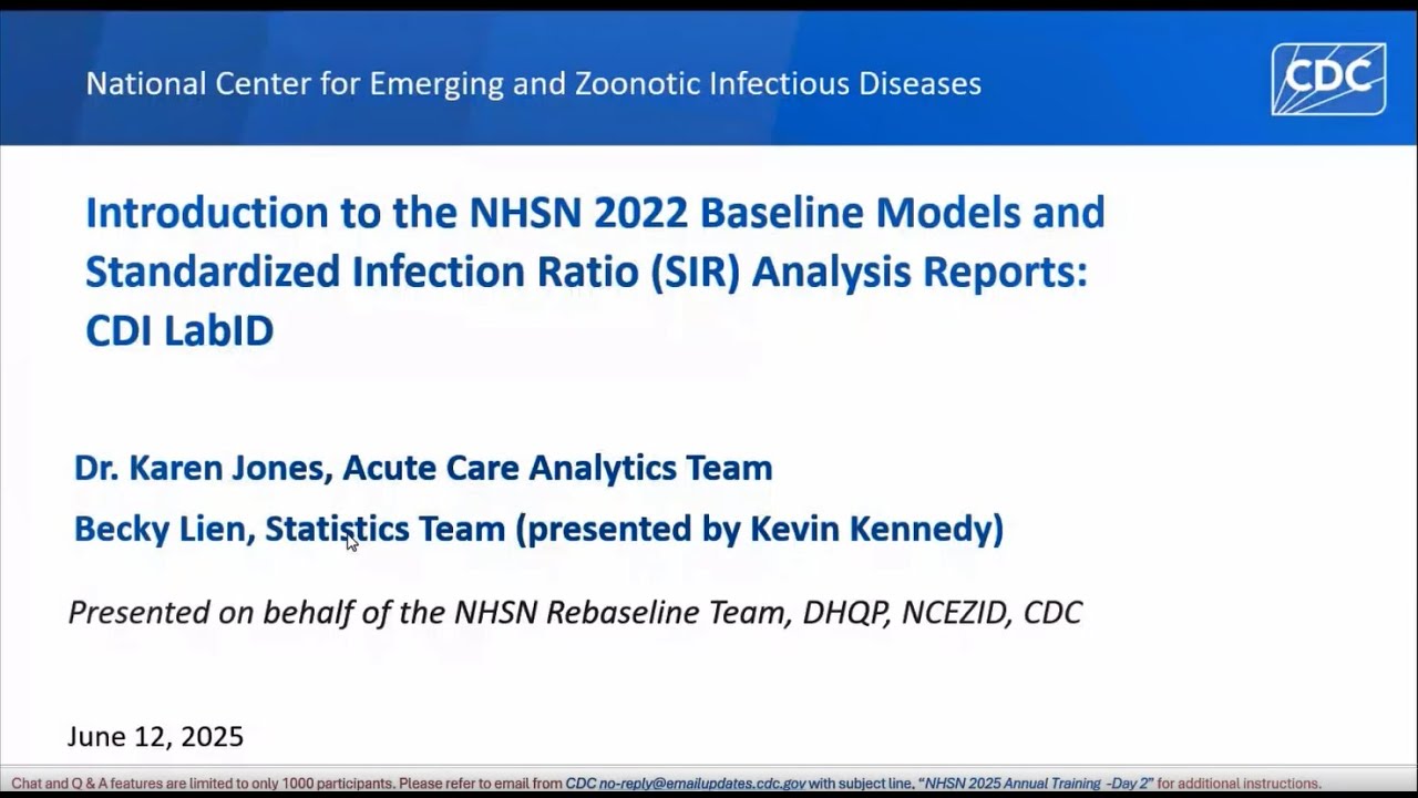 2025 Annual Training Baseline Models and SIR Reports CDI LabID