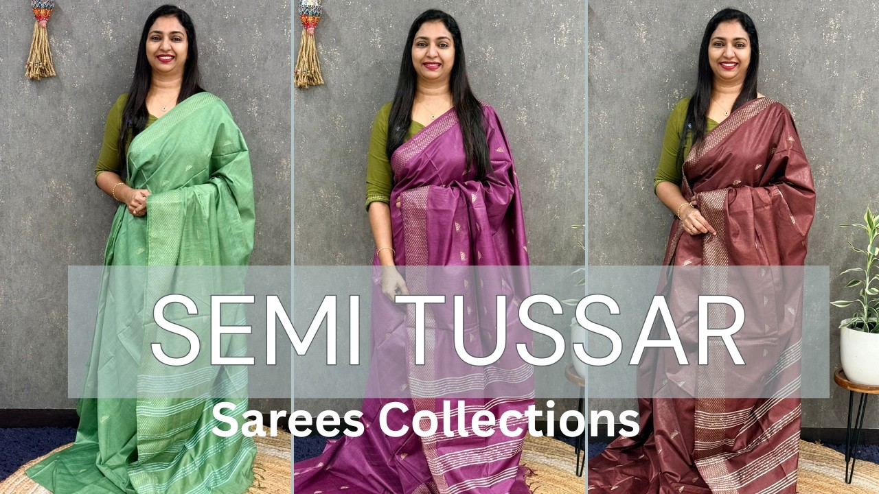 Elegant semi Tussar sarees—lightweight, classy, and perfect for every graceful moment. ✨
