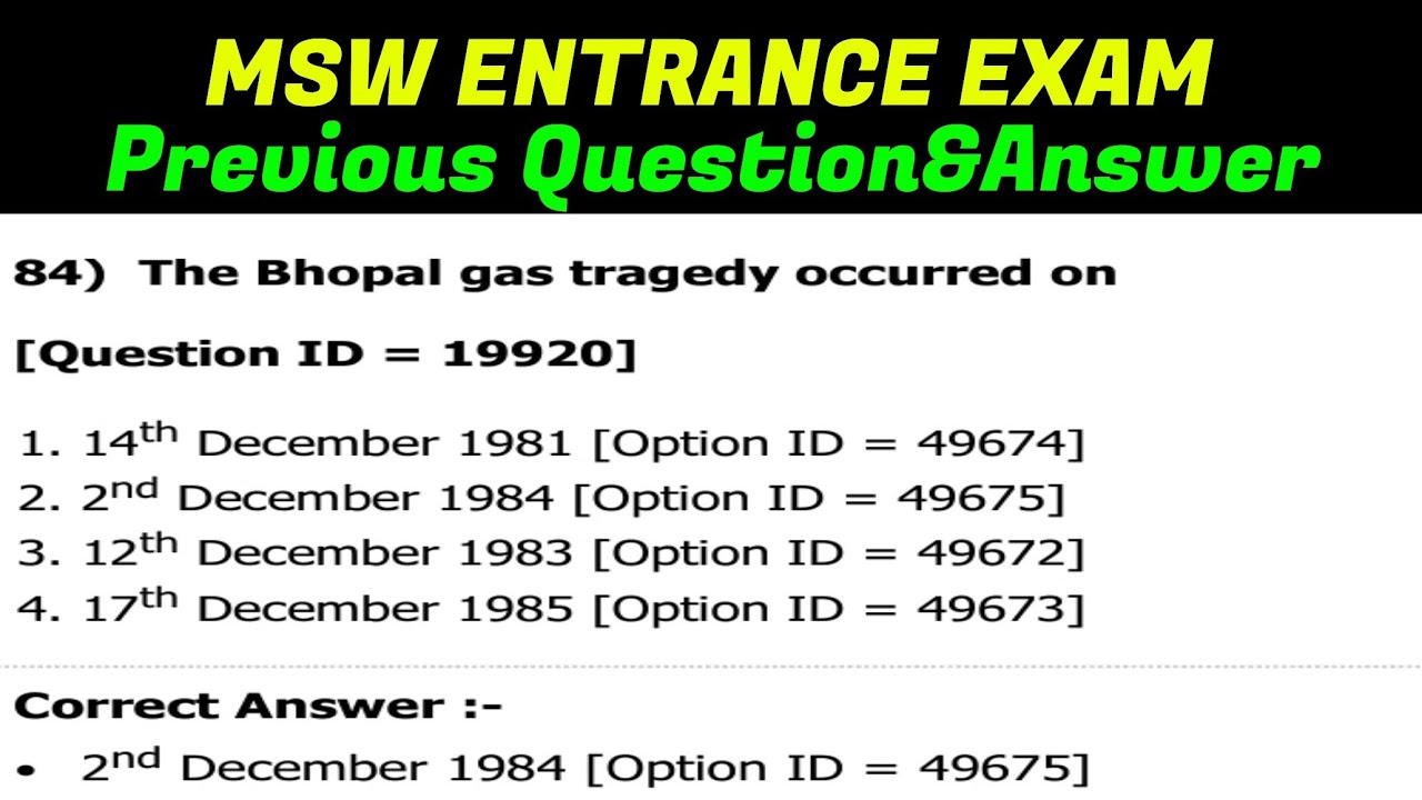 msw entrance exam question paper & Answer | msw entrance exam du | master of social work entrance