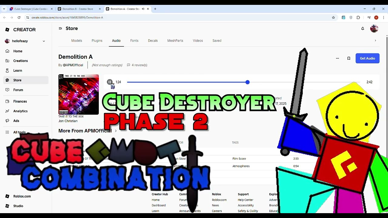 Cube Destroyer's Theme - Cube Combination ROBLOX