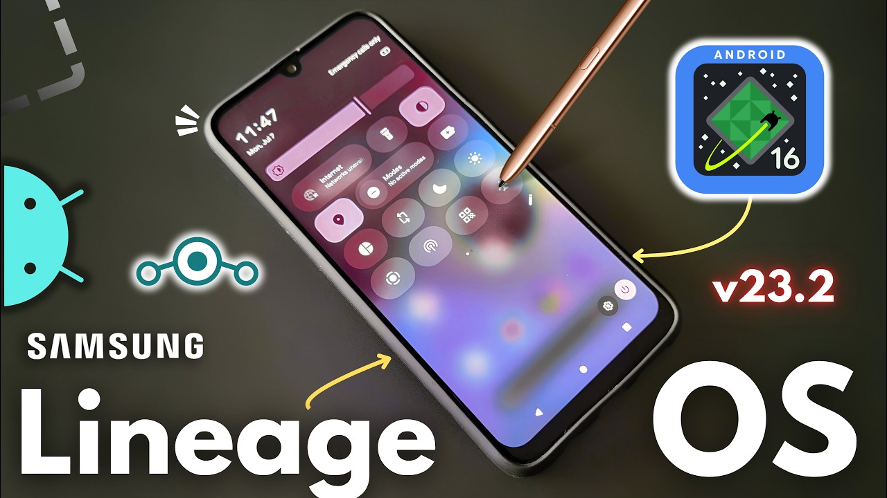 Полная установка Lineage OS 23.2 на Android 16 на Samsung или любой другой Android-смартфон!