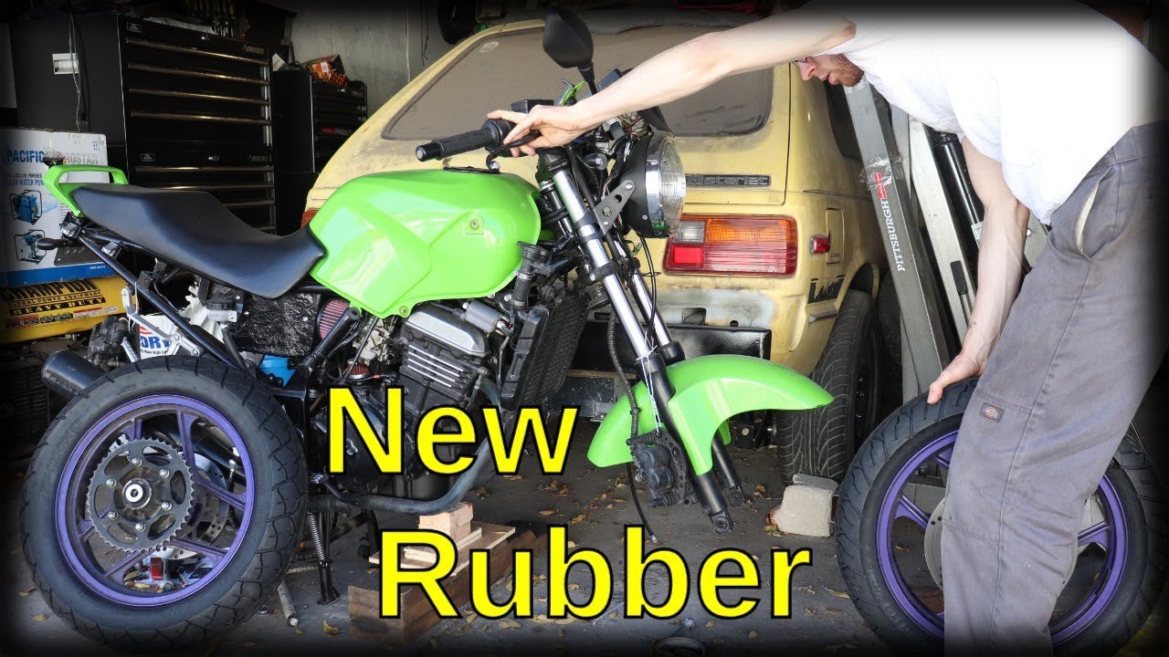 Changing Tires! 2000 Ninja ex250