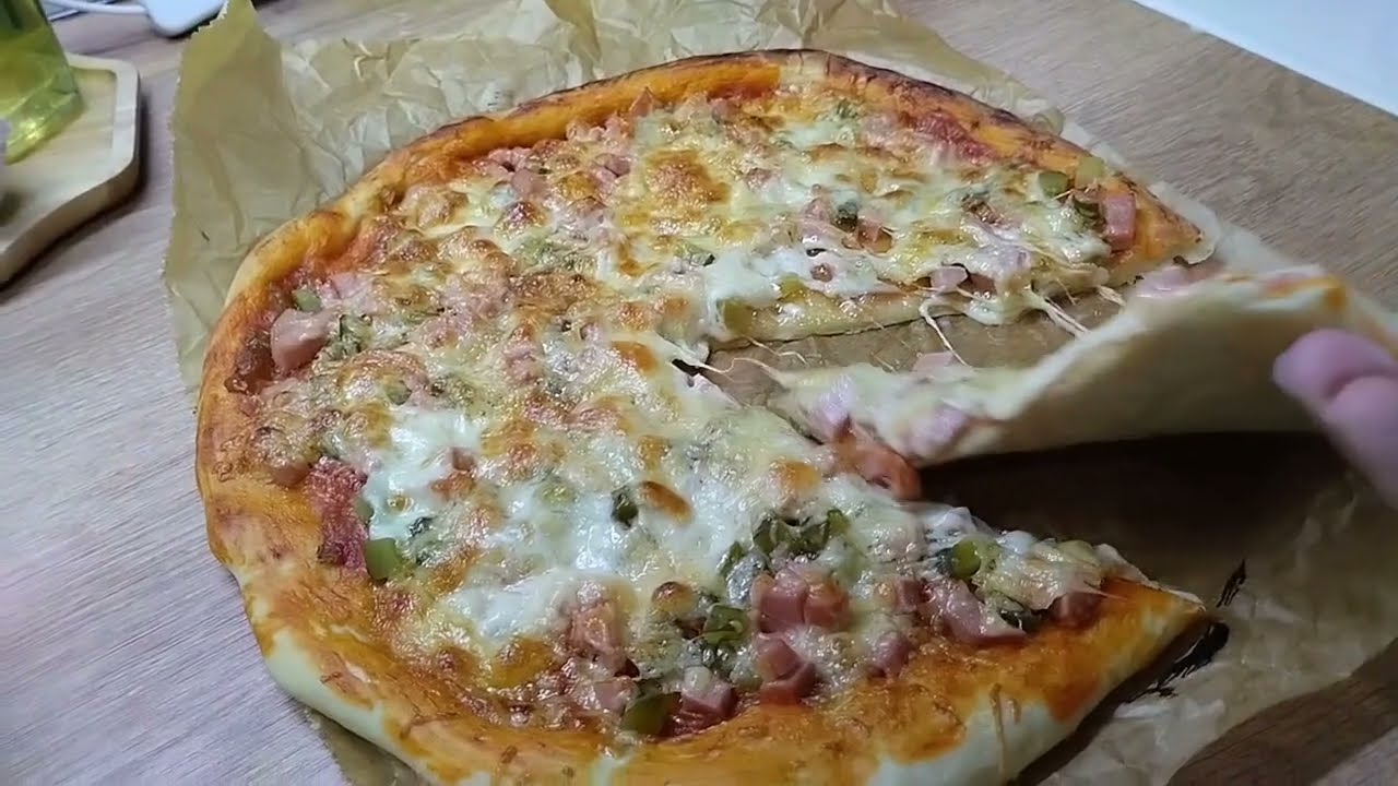 Домашняя пицца на тонком тесте🍕🍕🍕