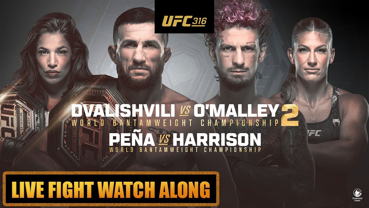 UFC 316 Merab Dvalishvili vs Sean O'Malley 2 Live Fight Watch Along