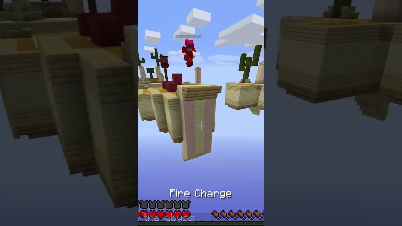 Luck or Skill? #bedwars  #fireballjump  #minecraft