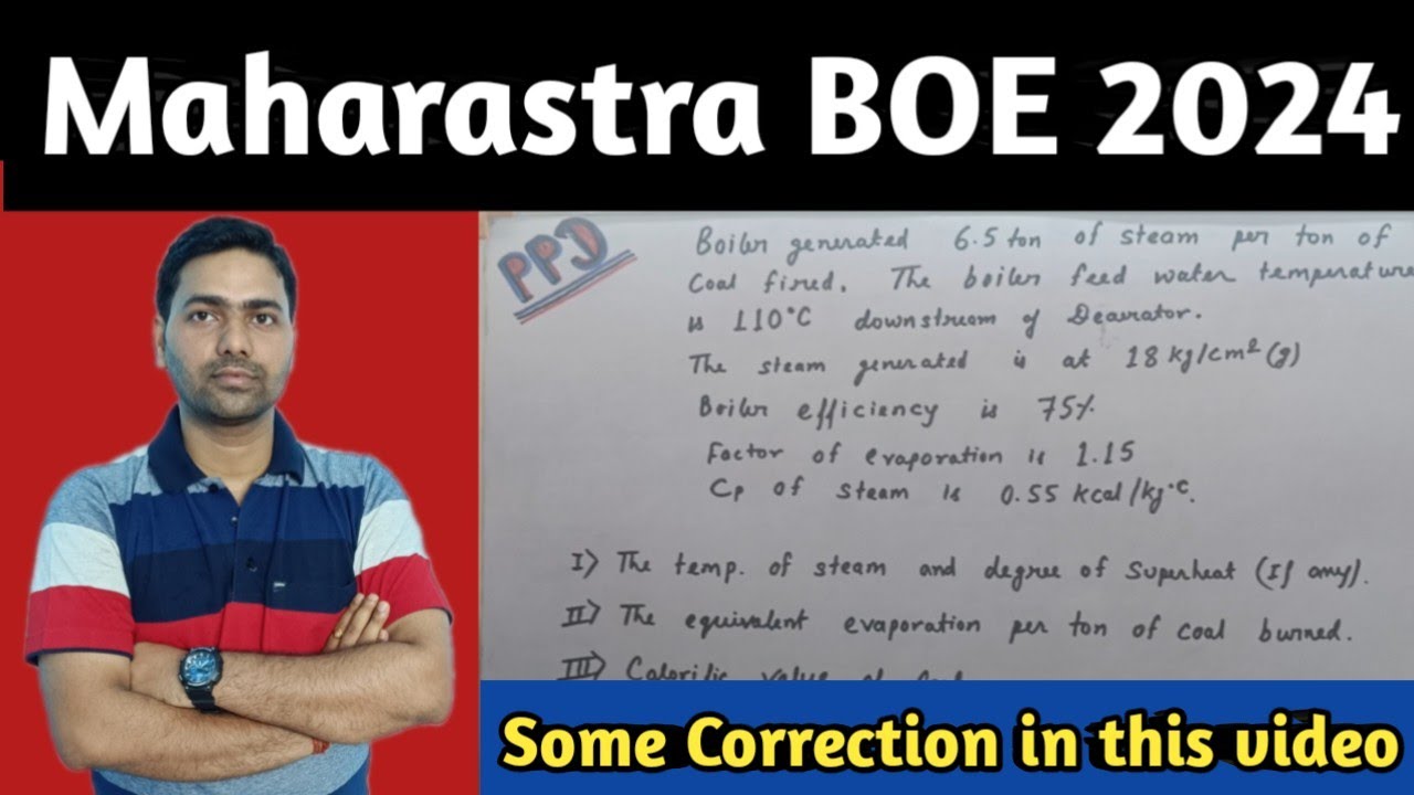 Boiler Operation Engineer | BOE Preparation | BOE Numerical Solution | Maharastra BOE 2024 |