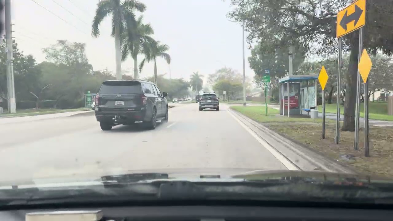 Driving on sw 117 av in the Southern Miami, Florida areas. 