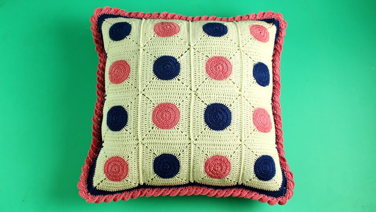 কুশিকাটা/ কুরুশের কুশন কভার। crochet cushion cover | how to make crochet pillow cover