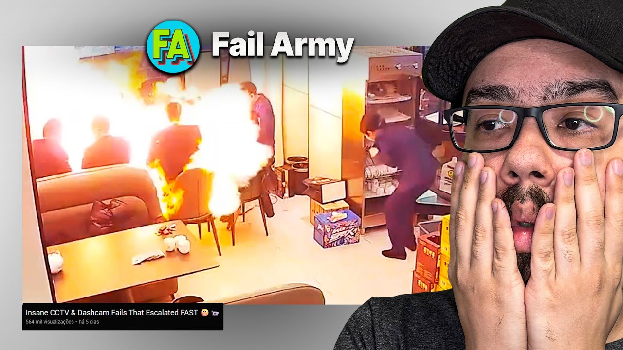 FAILS INSANOS CAPTADOS PELA CÂMERA DE SEGURANÇA!  - REACT FAIL ARMY