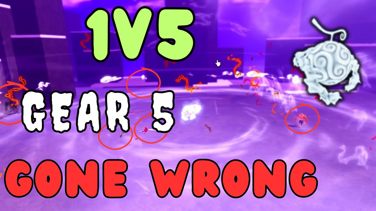 1v5 With Gear 5 / Nika Fruit in Bounty Hunting GONE WRONG [Fruit Battlegrounds]