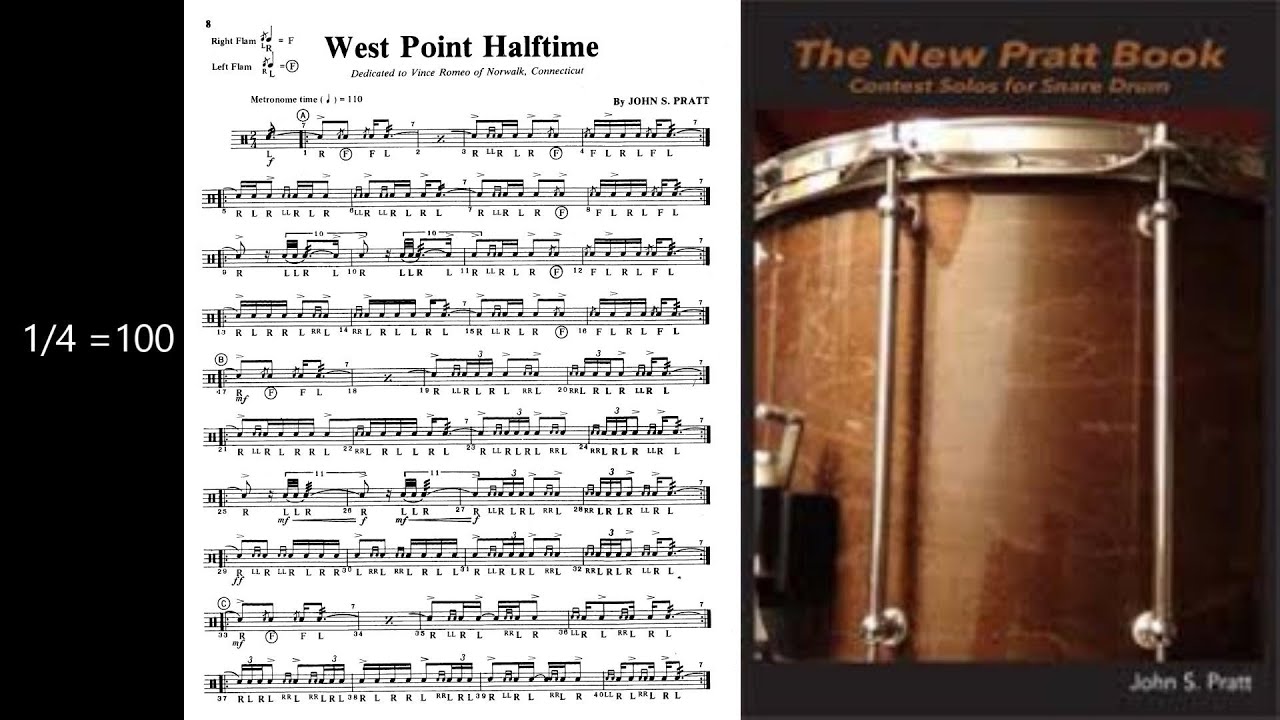 West Point Halftime by John Pratt - Rudimental Play Along with Rick Series