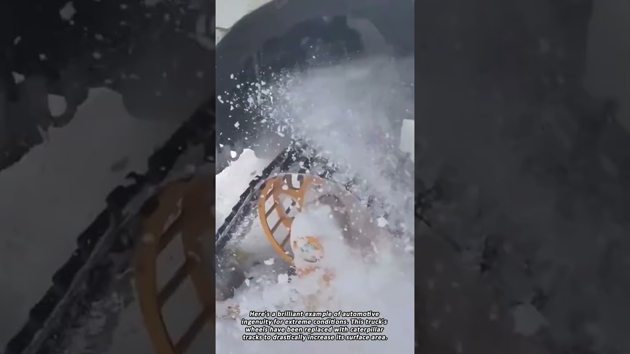 This Truck on Tracks Tears Through the Snow