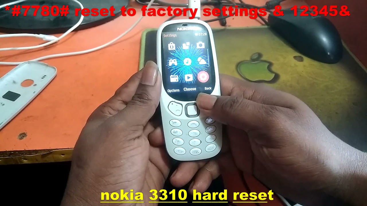 nokia 3310 hard reset